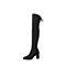 BELLE/百丽冬季专柜同款黑色羊绒皮高筒靴女皮靴BRY80DC7