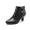BELLE/百丽冬季专柜同款黑色油皮牛皮女短靴3EKC3DD7