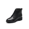 BELLE/百丽冬季专柜同款黑色打蜡羊皮女短靴（绒里）R7B1DDD7
