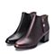 BELLE/百丽冬季专柜同款黑色牛皮女短靴（单里）BRB42DD7