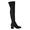 BELLE/百丽瘦瘦靴冬季专柜同款黑色弹力布/羊绒皮女长靴（绒里）R9B1DDC7