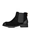 BELLE/百丽冬季专柜同款二层牛皮革/橡筋女短靴（绒里）S2M1DDD7