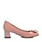 BELLE/百丽专柜同款粉色胎牛漆皮牛皮革女皮鞋BTI01AQ8
