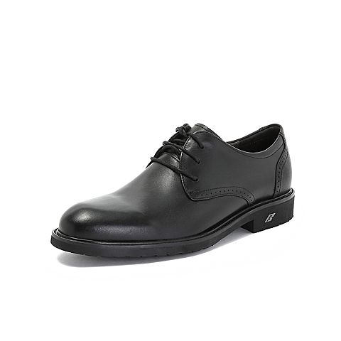 BELLE/百丽商场同款黑色打蜡小牛皮革商务正装男皮鞋B5802CM8