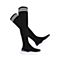 BELLE/百丽专柜同款黑色针织帮面厚底休闲女过膝靴BC180DC8