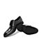 BELLE/百丽商场同款黑色布洛克雕花牛皮革系带正装男皮鞋5US01CM8