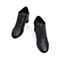 BELLE/百丽专柜同款黑色牛皮革粗高跟女皮鞋S9C1DCM8