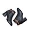 BELLE/百丽专柜同款荔纹小牛皮革粗跟女及踝靴BVH44DD8