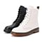 BELLE/百丽马丁靴商场同款牛皮革女小白靴T5B1DDZ8