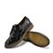 BELLE/百丽英伦风皱漆单鞋春季商场同款黑色牛皮革女皮鞋BQ520AM9