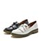 BELLE/百丽乐福鞋春季商场同款皱漆牛皮革女单鞋BQ521AM9