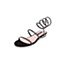 BELLE/百丽罗马风水钻绕脚夏商场同款布女凉鞋BWTB3BL9