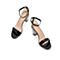 BELLE/百丽透明粗跟夏商场同款一字式扣带女皮凉鞋3D131BL9