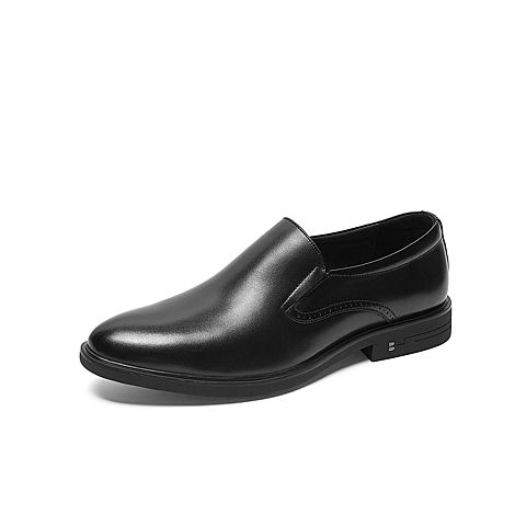 BELLE/百丽秋商场同款商务正装牛皮革男皮鞋6BR02CM9