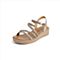 百丽罗马凉鞋女夏季新商场同款仙女风坡跟厚底凉鞋3PV35BL0