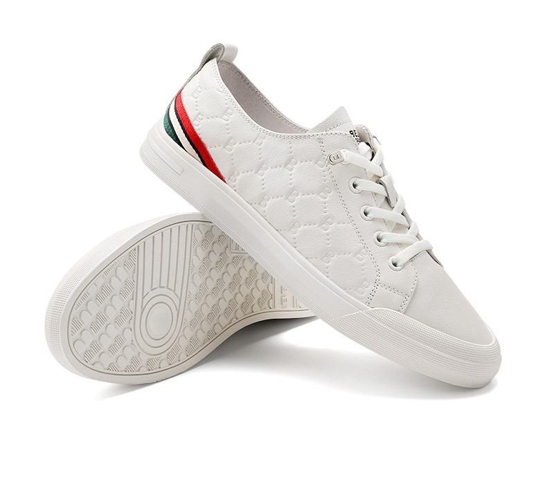 百丽套脚板鞋男2021夏新商场同款牛皮革潮流撞色休闲鞋7ft01bm1