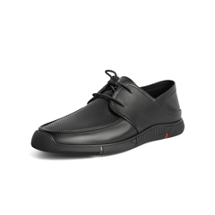 百丽黑色皮鞋2021商场同款牛皮革男商务休闲皮鞋7EK01BM1