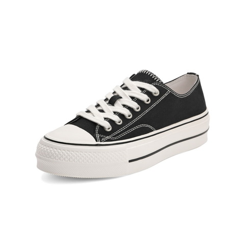 百丽潮搭帆布鞋2021春新商场同款时尚青春低帮休闲鞋W6L1DAM1