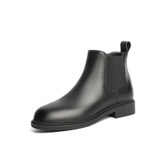 百丽切尔西靴女2021冬新商场同款牛皮革英伦风短皮靴B0649DD1