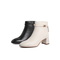 百丽压纹时装靴女2022冬新商场同款羊皮革亮面短靴Y5N1DDD2