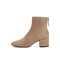 百丽雅致时装靴女2022冬新羊皮革粗跟短靴B0980DD2