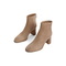 百丽优雅都市时装靴女2022冬新商场同款羊皮革粗跟短靴3KS42DD2