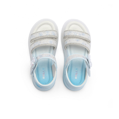 百丽亮晶晶凉鞋童2023夏新商场同款兔子可爱沙滩鞋A2521B63
