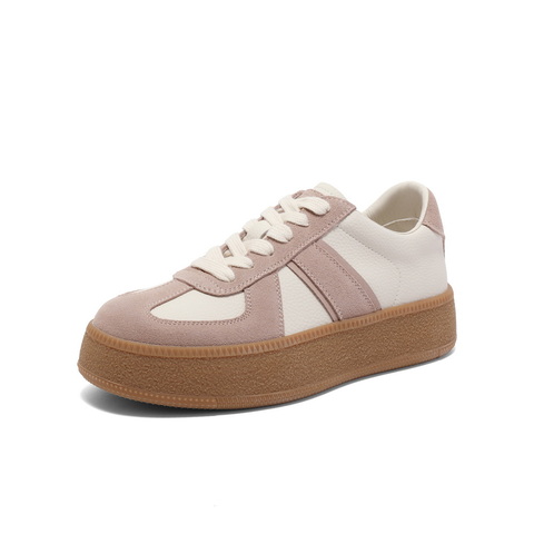 百丽厚底运动德训鞋女2023秋新复古休闲鞋B1301CM3