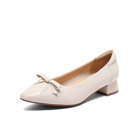 百丽尖头蝴蝶结高跟鞋女2023秋新商场同款优雅单鞋Z7Q1DCQ3