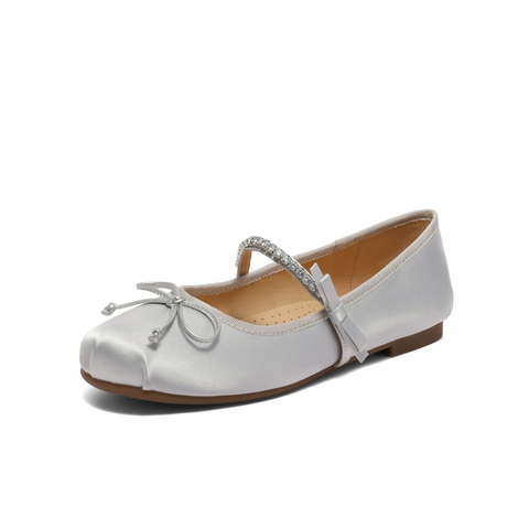 百丽钻带玛丽珍鞋女2023秋新商场同款蝴蝶结公主芭蕾舞鞋Z7Z1DCQ3