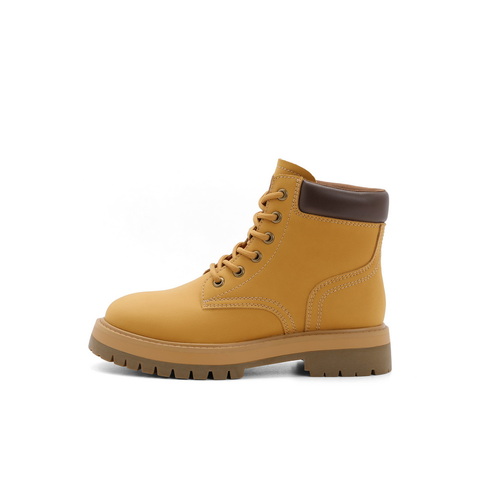 百丽时髦大黄靴女2023冬新商场同款酷帅工装靴Z9T1DDD3