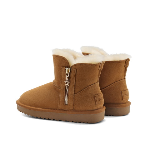 百丽舒适保暖雪地靴23冬新女童商场同款短筒靴T2308D93
