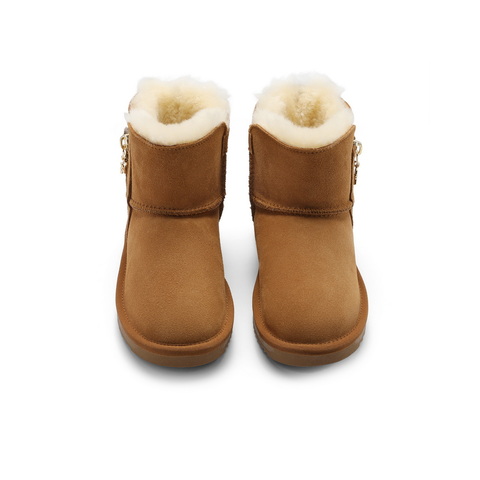 百丽舒适保暖雪地靴23冬新女童商场同款短筒靴T2308D93