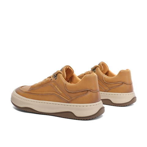 百丽时尚潮搭休闲鞋男2023冬复古擦色舒适厚底低帮板鞋A1251DM3