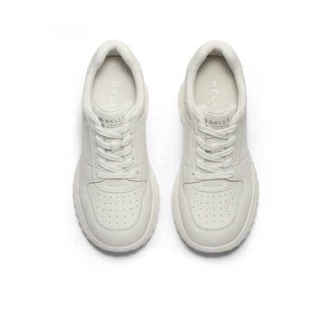 百丽增高百搭小白鞋女24春新干净简约休闲鞋B1695AM4