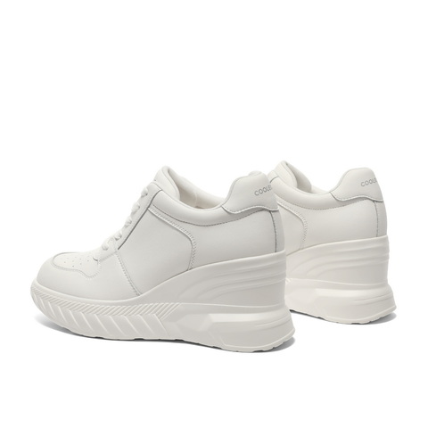 百丽增高百搭小白鞋女24春新干净简约休闲鞋B1695AM4