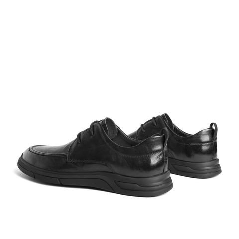 百丽酷雅商务鞋男2023冬新牛皮革职场通勤系带休闲皮鞋A1335DM3