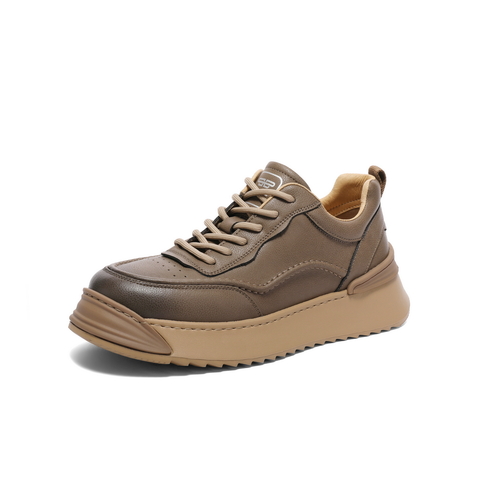 百丽时尚潮搭休闲鞋男2023冬季新款轻便百搭复古低帮板鞋A1345DM3