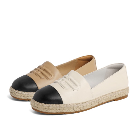 百丽小香风渔夫鞋女2023春新编织平底单鞋BX3J5AA3