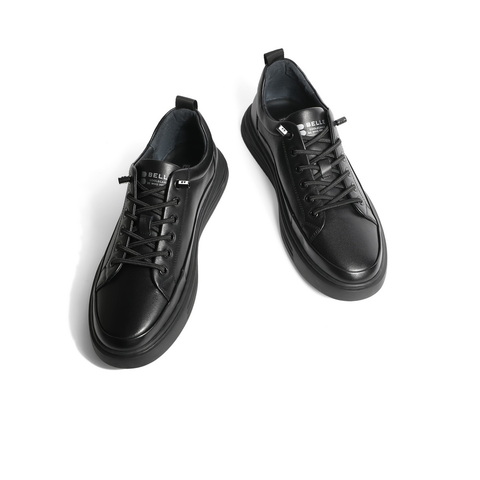 百丽减龄青春小白鞋男2023春新牛皮革休闲板鞋A0912AM3