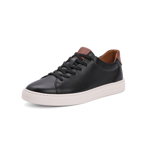 百丽低帮板鞋男鞋2021秋牛皮革简约休闲鞋小白鞋A0548CM1