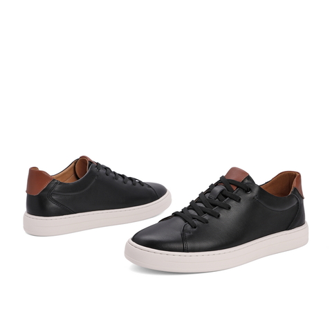 百丽低帮板鞋男鞋2021秋牛皮革简约休闲鞋小白鞋A0548CM1