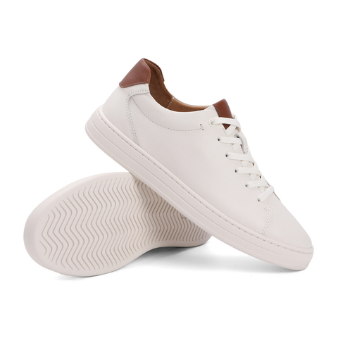 百丽低帮板鞋男鞋2023春牛皮革简约休闲鞋小白鞋A0548AM3