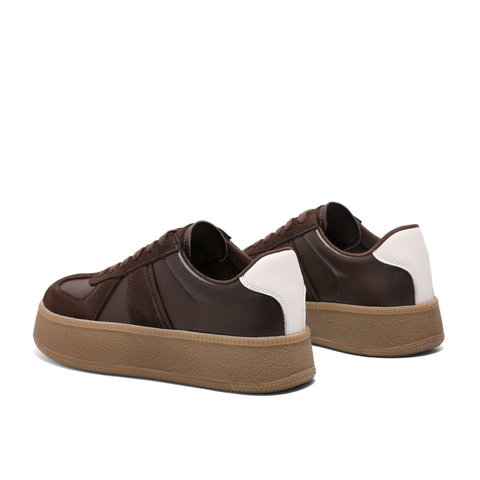 百丽复古德训鞋女2023秋新厚底增高休闲板鞋B1301CM3