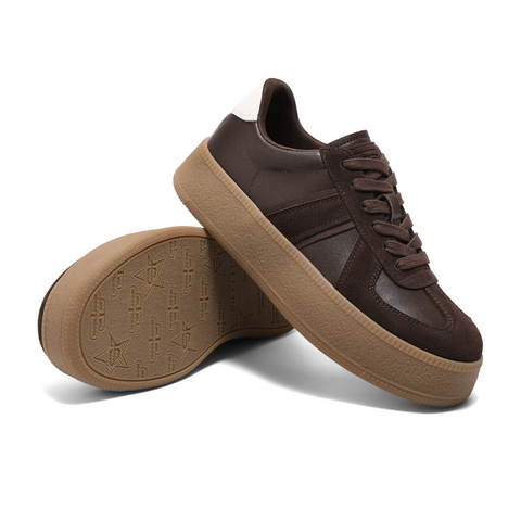 百丽复古德训鞋女2023秋新厚底增高休闲板鞋B1301CM3