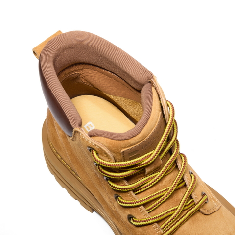 百丽复古潮流休闲靴男靴2023冬户外徒步工装靴大黄靴加绒A1762DD3