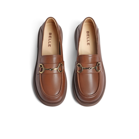 百丽简约乐福鞋2023春新舒适通勤百搭单鞋B1076AA3