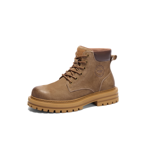 百丽复古潮流休闲靴男靴2023冬户外徒步工装靴大黄靴A1762DD3