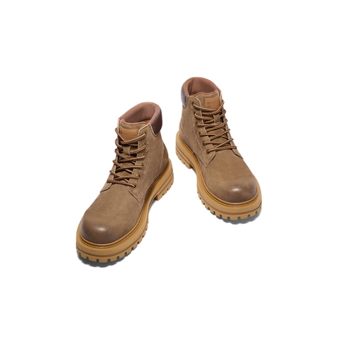 百丽复古潮流休闲靴男靴2023冬户外徒步工装靴大黄靴A1762DD3