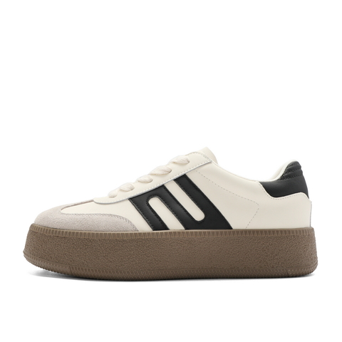 百丽复古百搭德训鞋女2023秋新厚底撞色休闲板鞋B1573AM4